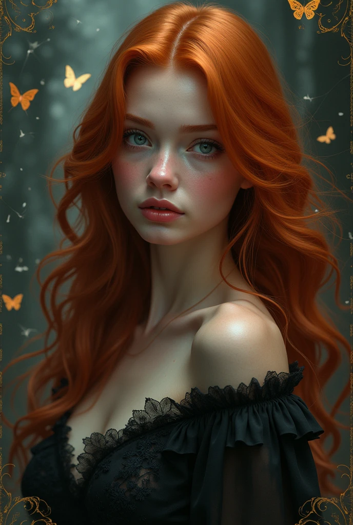(solo, full body photo:1.3), (action packed:1.3), (haze, fog, mist:1.3), chiaroscuro, best quality, photorealistic, 1woman, (cute), (24yo:1.2), redhead, long ginger hair highly detailed, 1700'S, digital photography, art by artgerm and ruan jia and greg rutkowski surreal painting gold butterfly filigree, broken glass, (masterpiece, sidelighting, finely detailed Fashionable eyes: 1.2) (perfect oval large eyes that gazes at the viewer), beautiful detailed face, blue gorgeous perfect eyes, (blonde hair ponytail), (attractive young woman:1.3), (thick amazing hair), (seductive:1.1), (blushing:1.1)