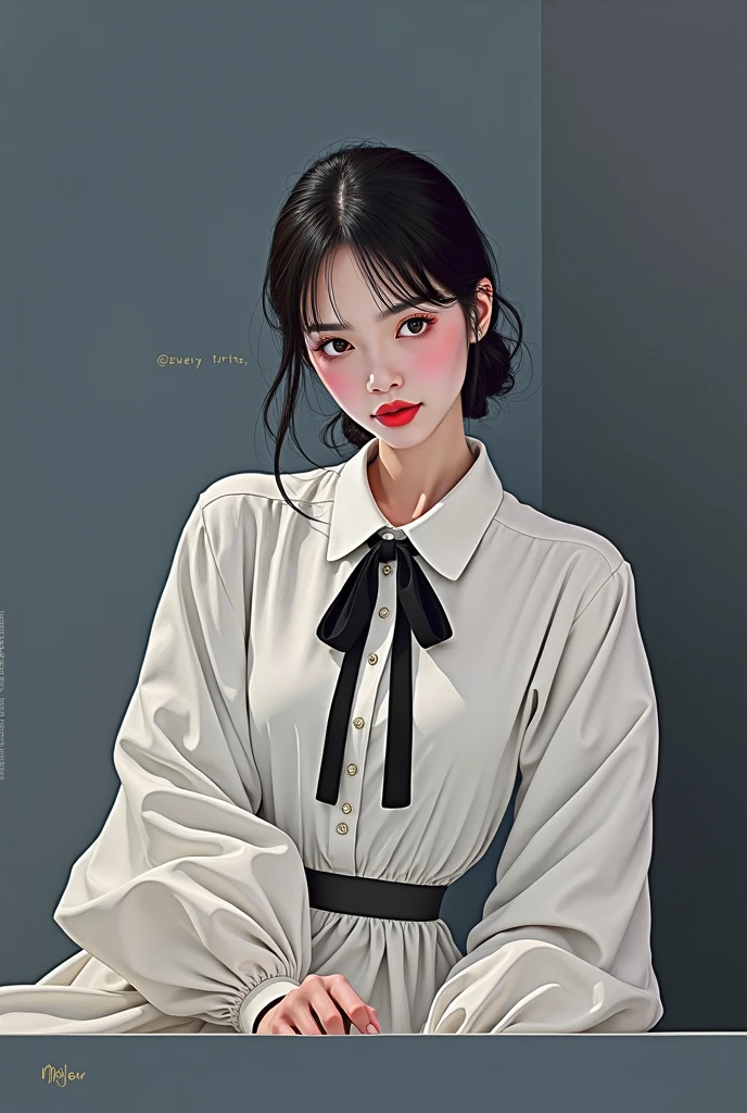 There is a woman wearing a white dress and a black tie.。, Chiho, Yoshitomo Nara, My motto is Teshirogi, shikamimi, Written by Ayami Kojima, narumi kakinouchi, Kotegawa Yui, kimi takemura, Chiho ashima, For whom?