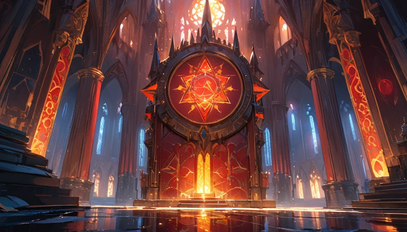 best quality,4k,8k,highres,masterpiece:1.2),ultra-detailed, (large masterpiece digital art), (detailed manga illustration), (detailed line art), cinematic lighting, (intricate details:1.3), (ultra-detailed:1.3), (illustration:1.3), (sharp focus:1.3), (natural lighting:1.05), (vivid colors:1.3), (masterpiece), (best quality:1.4), dynamic lighting, high quality, The Celestial Obsidian Keep is an awe-inspiring structure of dark, shimmering obsidian stone that seems to absorb light. Its architecture combines both gothic and celestial elements, with soaring spires, intricate celestial runes, and an array of glowing, arcane symbols etched into its surface. The keep's exterior is adorned with radiant, shifting hues of deep crimson and midnight blue, reflecting its transformation under Mayael's divine influence., cinematic lighting, dramatic atmosphere, Atey Ghailan, Jeremy Mann, Greg Manchess, Antonio Moro, trend in ArtStation, trend in CGSociety, Intricate, High Detail, Sharp focus, dramatic and photorealistic painting art by Midjourney and Greg Rutkowski, Jeff Bridges, ((cartoon style)), Marvel Cinematic Universe style,