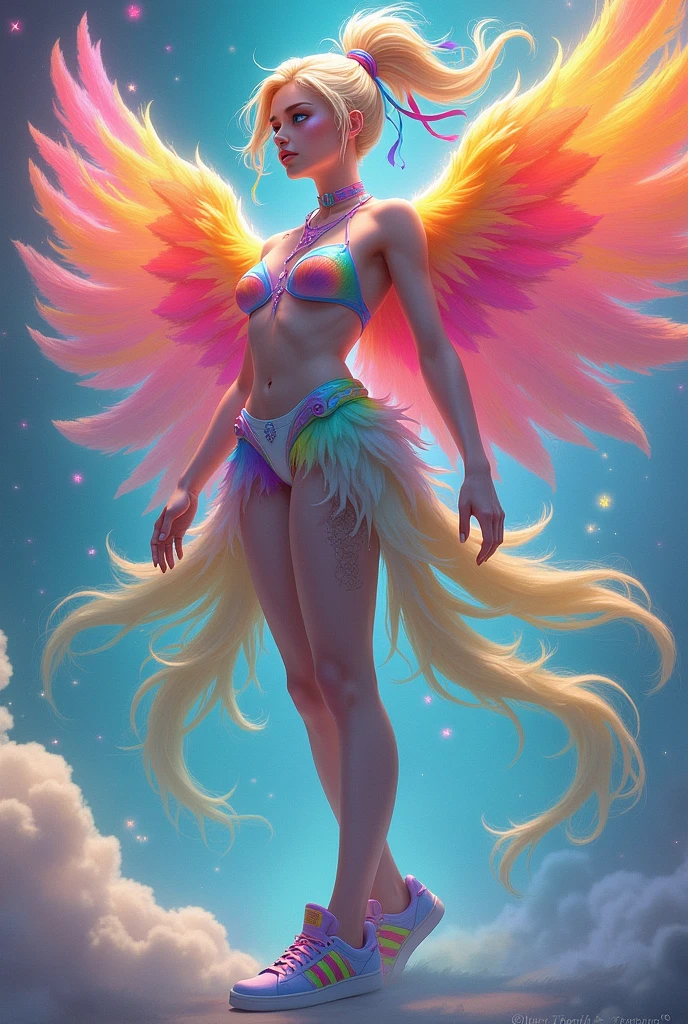 Two beautiful faerie surrounded by forest, symmetrical wings, 8k, digital art, standing together taking selfie portrait, ((((naked:1.5)))), (((rainbow coloured wings with gold highlights))), dazzling waterfall and forest background, detailed skin texture, detailed wings, beautiful detailed face, intricate details, ultra detailed, cinematic lighting, strong contrast, (((NSFW:2))), (((reclining into half hero yoga pose:3, the background is dark blue, lighting from the front))), (((Realistic hairless vagina:2, Anatomically correct:2))), (((exposed hairless vagina:2))), ((((expose full body:2, full body view, facing the viewer, looking at viewer, vagina facing viewer:2)))), ((very tiny slender cinched muscular waist:1.5)), (((Realistic abs of bodybuilder:1.5, Realistic obliques of bodybuilder:1.5))), ((Beautiful super mega extra large breasts:1.5)), ((small areolas:1.5)), ((erect nipples:1.5)), Short length shiny hair with bangs, smiling shyly, Best Quality, Masterpiece, Ultra High Res, (photorealistic:1.4), RAW photo, ultra realistic,