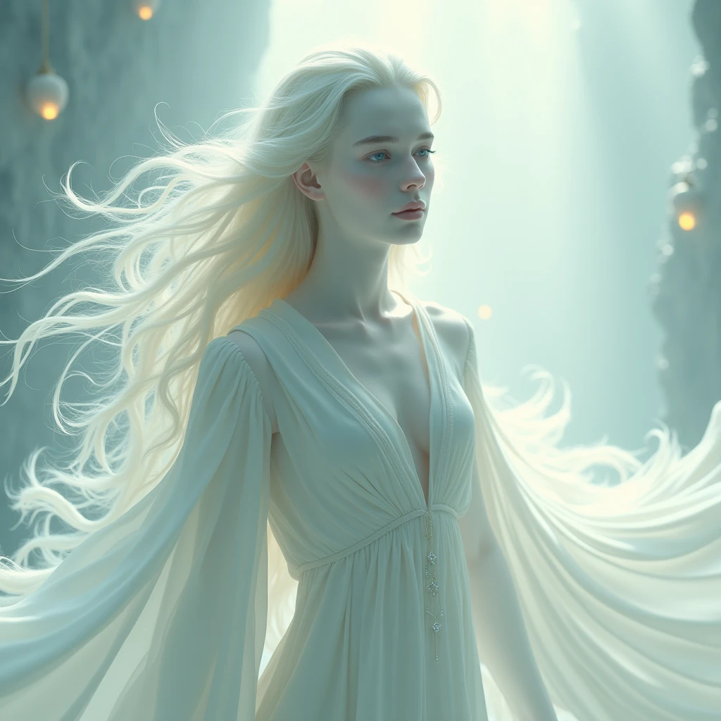 i want pure devine pale skin , men , mullet hair