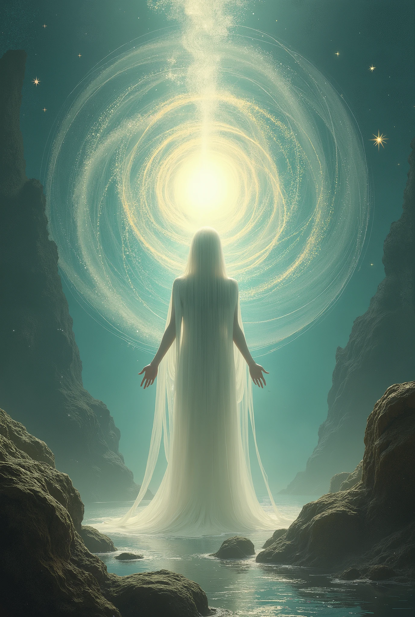 The seventh element can also represent the idea that all elements and aspects of life are in harmony under the will of God.. This perspective highlights that everything in the universe is interconnected by a greater force and that, through the seventh element, we can align ourselves with that divine will.