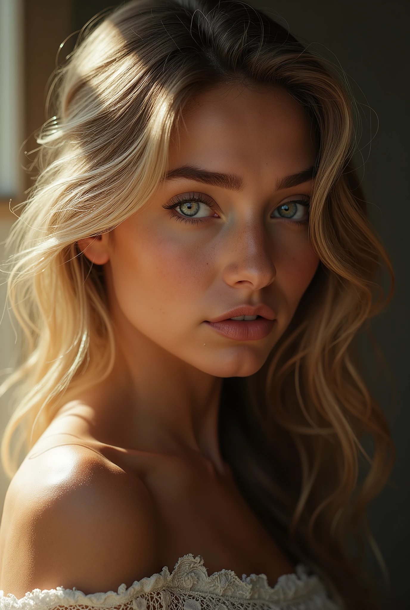 woman, ​masterpiece, best quality, highest quality, cinematic lighting, (volumetric lightning), extremely detail CG unity 8k wallpaper, focused, 8k wallpaper, 4k wallpaper, extremely detail, ultra realist, photorealestic, keen focus, most absurd, (HDR:1.2), (high contrast), photoshot, detailed and intricate, instagramart, portrait, muito detalhado, digital drawing, artstation, conceptual art, smooth, keen focus, Illustration, cinematic lighting,Scandinavian woman,light eyes