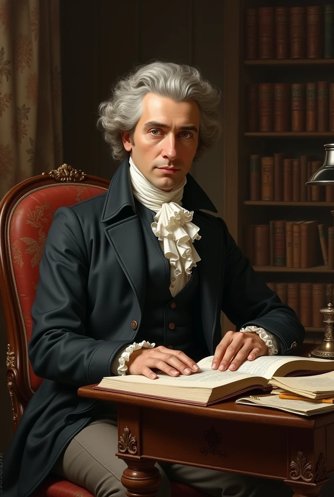 Create a picture of Goethe during his studies
