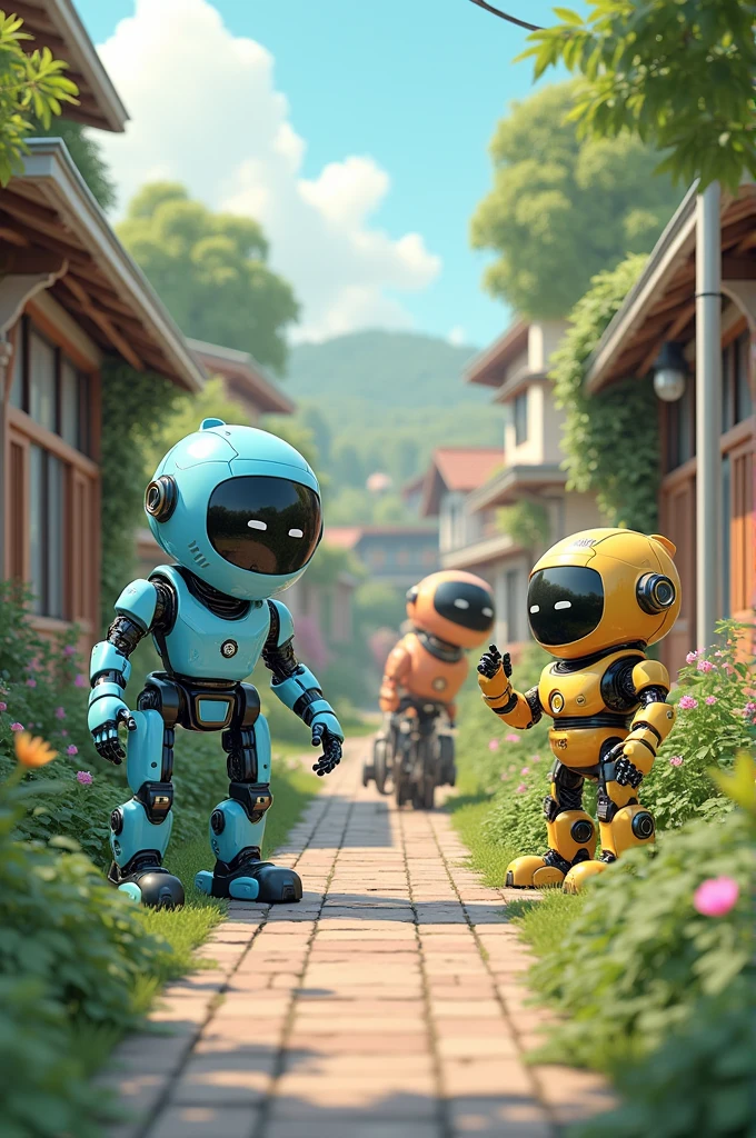 There are many robots to help in life,Help sweep the floor,Help walk the dog,Help clean up the trash,Help with gardening,Help take care of others。