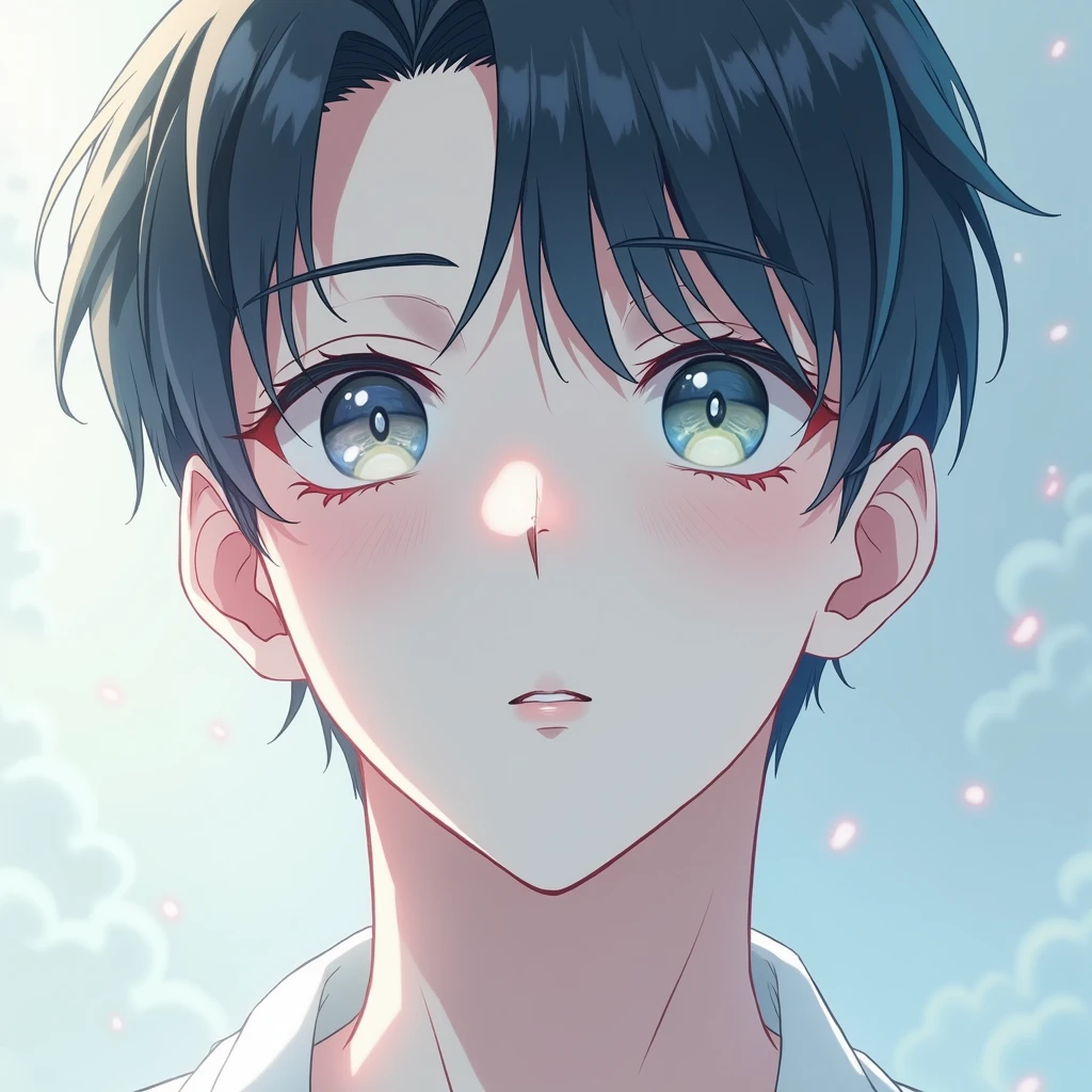 i want super white skin , men , anime style 