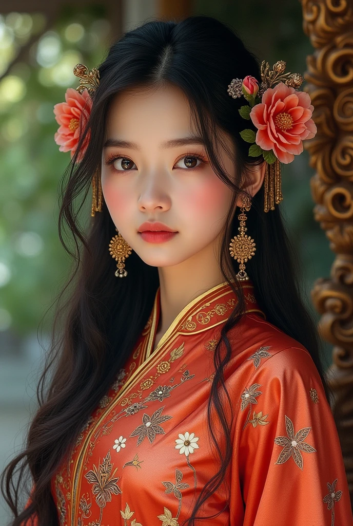 Thai girl with thai tradition outfits