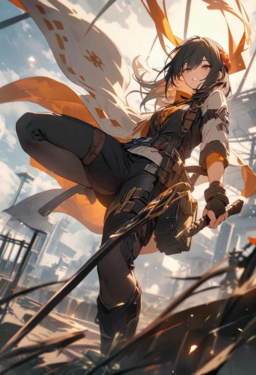 one person's, masterpiece, Highest quality, Tifa Lockhart、Torn black thigh-high socks、Long black hair、sexy、Big Breasts、Cleavage、White shirt、Black panties、Sitting in a chair and being restrained、Black slit skirt、Low Angle、Spread your legs、In the dark church、Sweat makes the chest transparent、Hands above head、Bound in chains