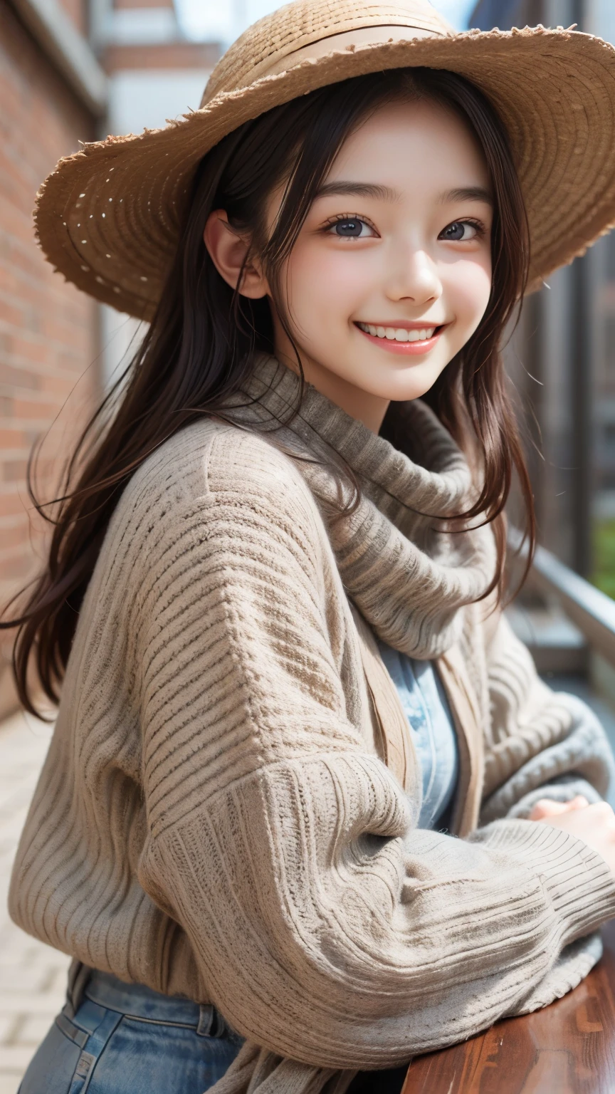 Highest quality, Realistic, 8k, High resolution, Full Color, , (()), (1 person), ( woman), ((smile))