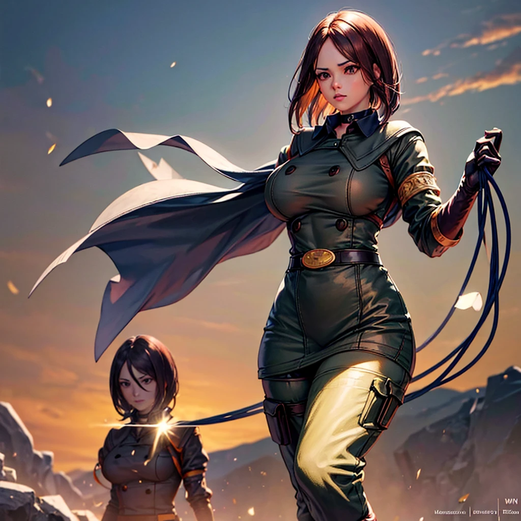 whipms gloves uniform military military uniformbelt choker pants whip beauty beautiful girl perfect face huge breasts