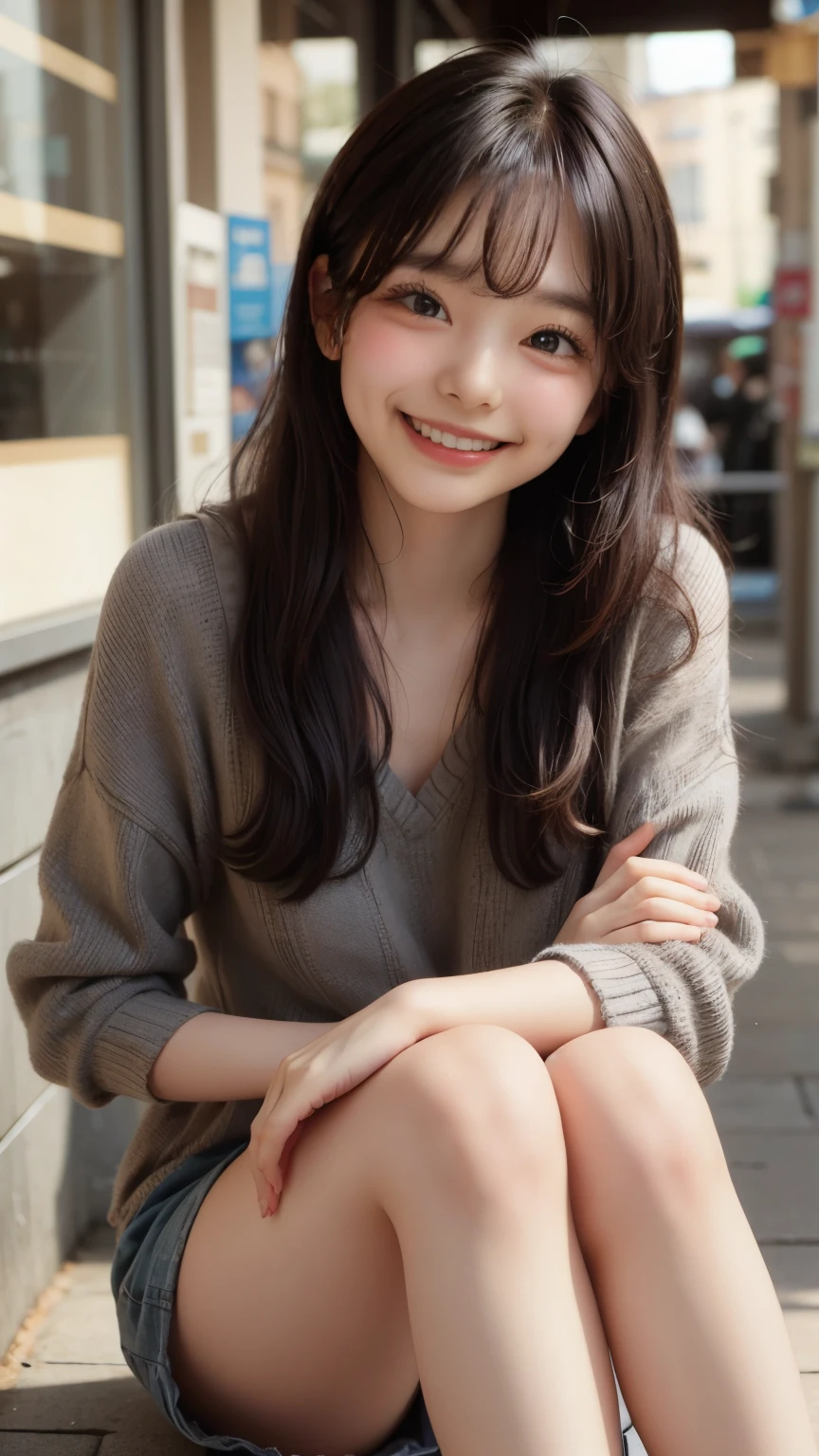 Highest quality, Realistic, 8k, High resolution, Full Color, , (()), (1 person), ( woman), ((smile))