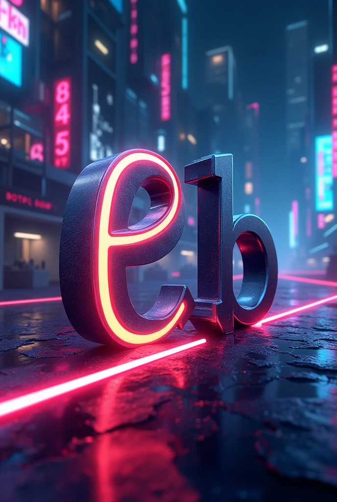 Gaming thambnail with E B letter with gaming background