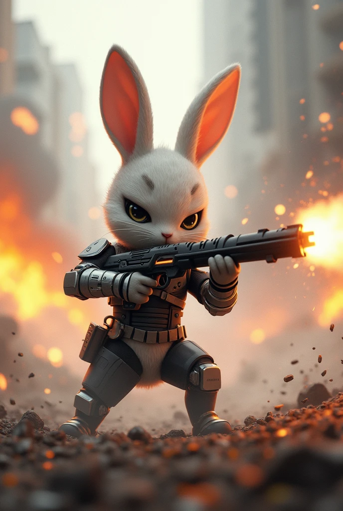 Rabbit Soldier、Beam rifle、Artillery fire、cute、slender