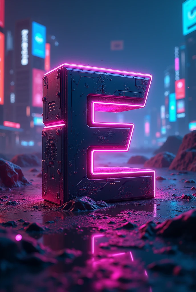 Gaming thambnail with capital Echobyet letter with gaming background