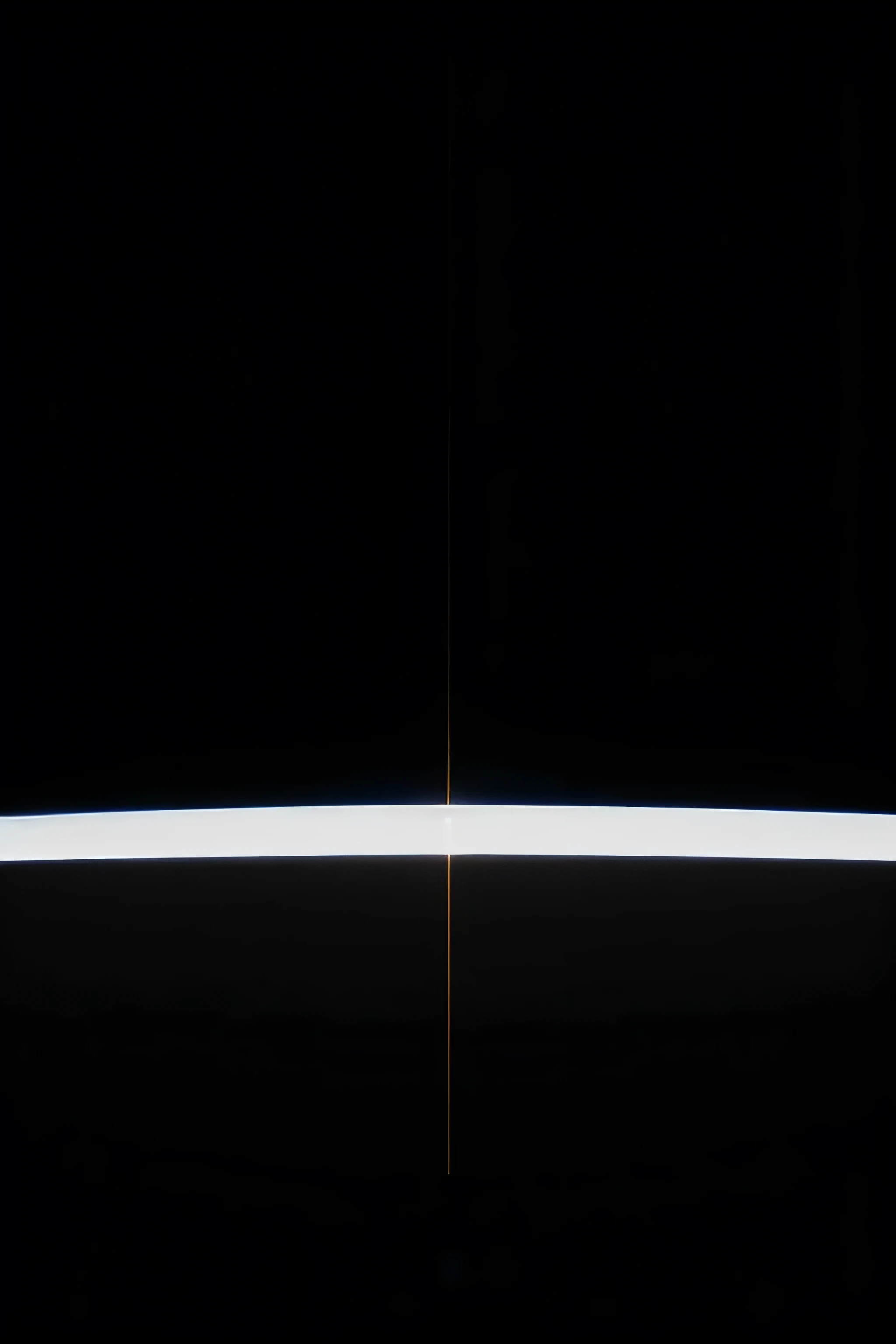 white straight line 90 Degree middle of screen, Vantablack background, (Vantablack) light absorb 16k Quality, 768*1366 resolution.
