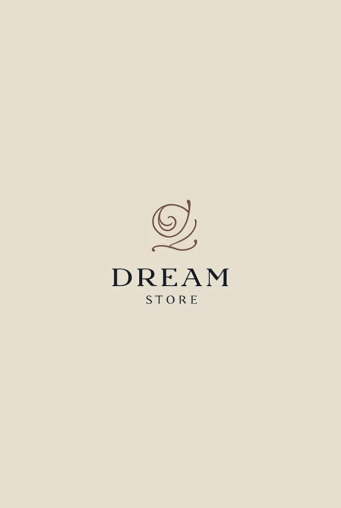 "Create a minimalist logo for 'Dream Store'. Use clean, modern typography with neutral colors. Include a simple, abstract icon that evokes the idea of dreams or imagination, while maintaining an elegant and sophisticated aesthetic."
