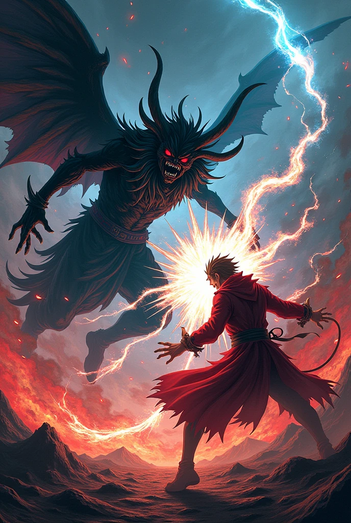 Make a sukuna and gojo FIGHT image