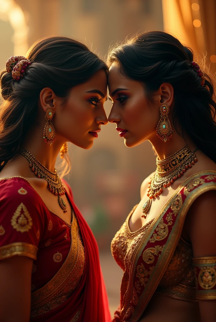 Two indian beautyfull women rivals hate each other