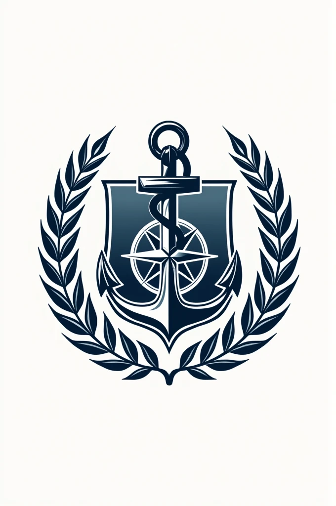 Logo Elements:

Anchor: A classic symbol of the sea, representing stability, strength, and hope.
Compass: Symbolizing direction, guidance, and navigation.
Shield: Represents protection, security, and authority.
Laurel Wreath: A symbol of victory, honor, and achievement.
Logo Design Options:

Option 1: Anchor and Compass:

A stylized anchor and compass intertwined, forming a shield-like shape.
The anchor's flukes could be shaped like laurel leaves.
Option 2: Shield with Maritime Symbols:

A shield with a compass in the center, surrounded by waves or a nautical star.
The shield could be flanked by laurel wreaths.