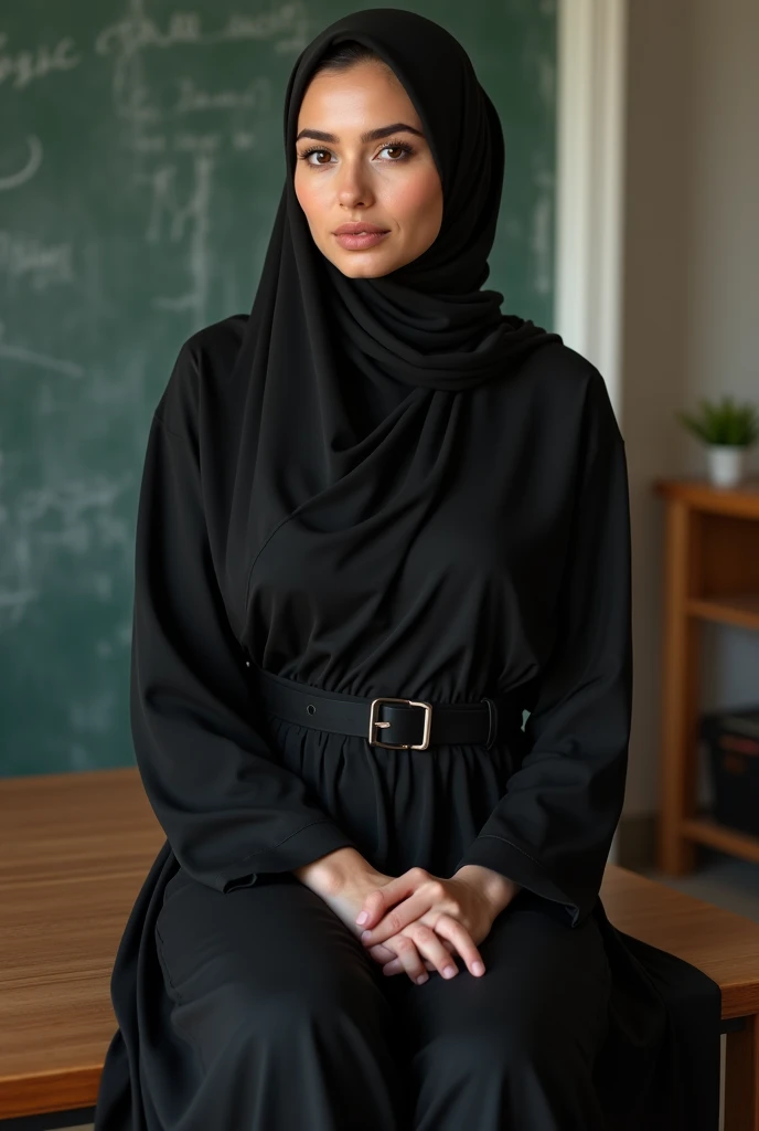 RAW photo,dark,moody,hazy atmosphere,35mm focal lenght,underexposed,cold,candid photograph,artistic,full body,photo of a beautiful,influencer,30yo Kurdish woman,hijab,detailed skin,naked, looking at viewer, thick body structure,grey background,no background, candid pose,dim room,blue light, film grain, kodak color, instagram LUT