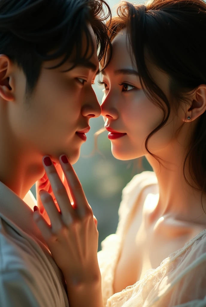 beautiful korean woman、Beautiful couple、Long and beautiful upper eyelashes、Beautiful lower lashes、Beautiful hair、Beautiful hands、Hands on face