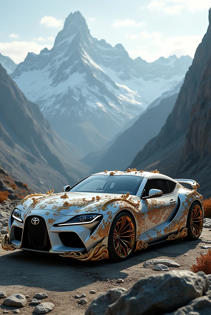 Toyota rococo car in mountain 