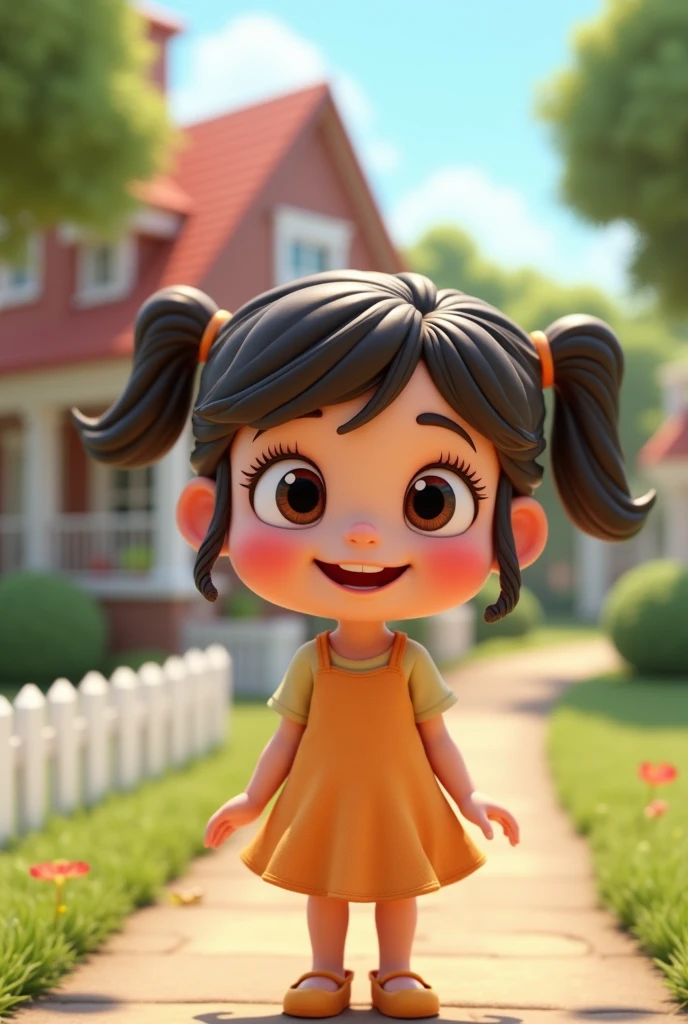 neighbor young girl ai 3d image cartoon type