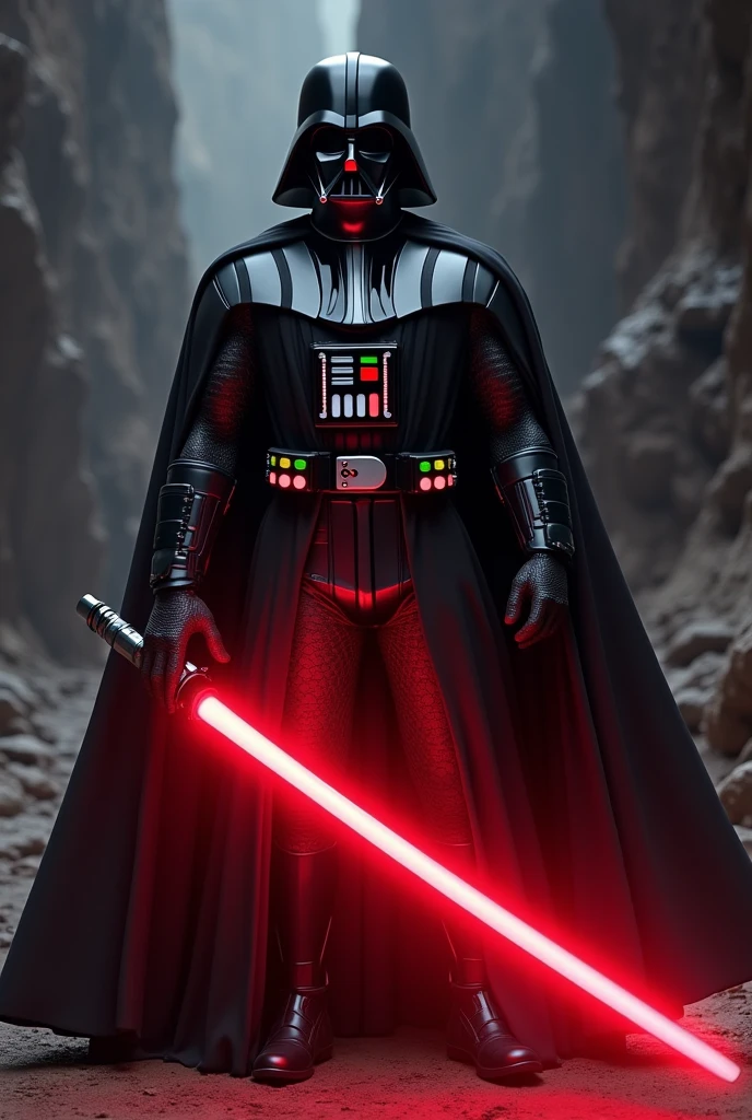Darth Vader with a red lightsaber