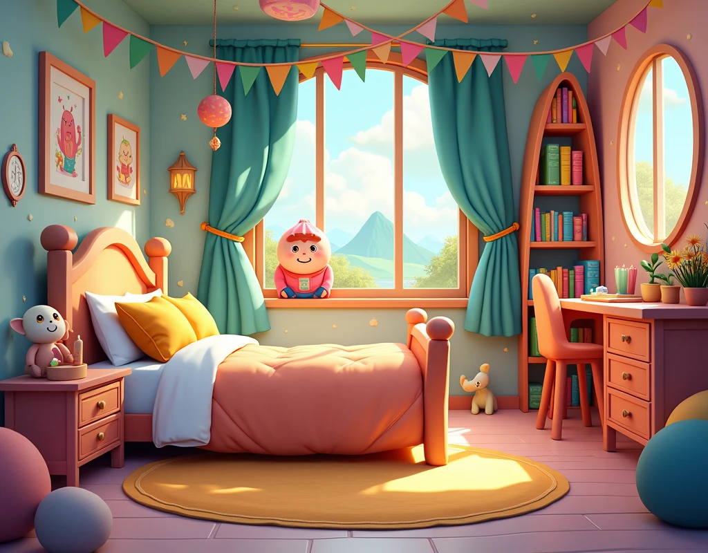 We need a wonderful bed room of cartoon 