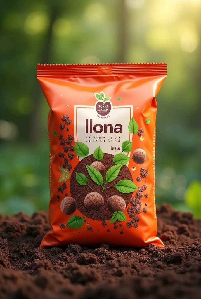 coco peat pack 1kg with design logo with word llona coco peat