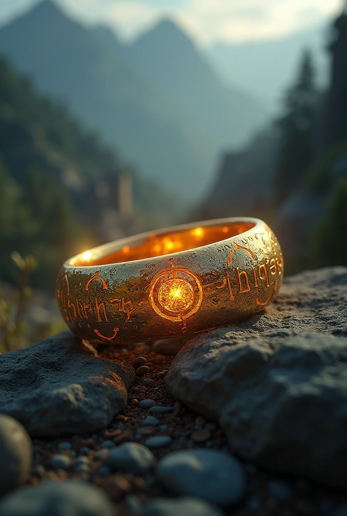 Create an image that is related to the ring of power of the Lord of the Rings and photography