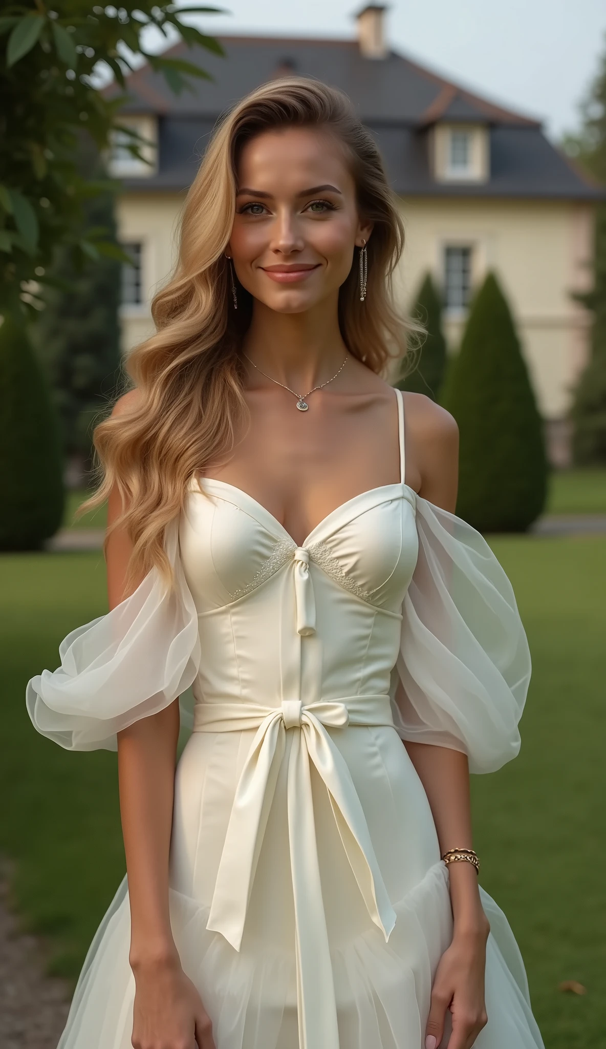 1980s era, French aristocrat woman, old money, ((full body showcase)), (full body posting), (elegant white sexy dress:1.5), (Berlin high society:1.4), sophisticated, glamorous, (alluring:1.3), (captivating:1.4), (charming:1.2), (enticing gaze:1.1), provocative, (stylish:1.3), (confident:1.4), (radiating elegance:1.2), (seductive smile:1.3), (luring:1.1), (intriguing:1.4), (bewitching:1.2), (sultry:1.3), (seducing:1.1), (alluring silhouette:1.4), (enticing posture:1.2), (attractive figure:1.3), (80s charm:1.4), (timeless fashion:1.1), (elegance:1.2), (grace:1.3), (high-fashion:1.4), (model pose:1.3), (chic:1.1), (sophistication:1.4), (fashion icon:1.2), (timeless beauty:1.3), (elegant attire:1.1), (iconic:1.1), (glamour:1.2), (vogue:1.3), (nostalgic:1.4), (retro style:1.3), (classic elegance:1.4), (fashion-forward:1.2), (trendsetter:1.3), (effortless style:1.4), (timeless allure:1.2), (chic elegance:1.3), (glamourous:1.1), (luxury:1.4), (countryside villa:1.5).
