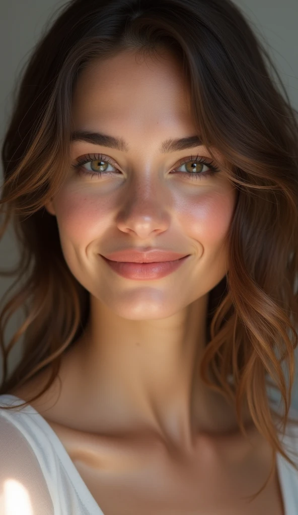 Beautie A smile Gently wavy hair Brown hair (((naked)))