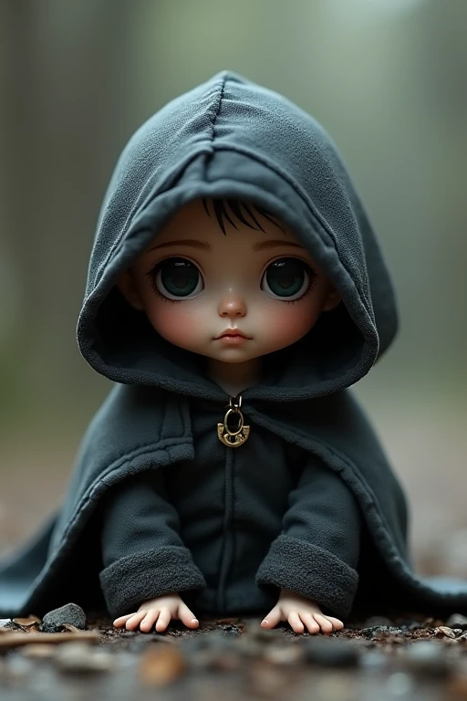 Mini character Short handsome Hooded Sitting