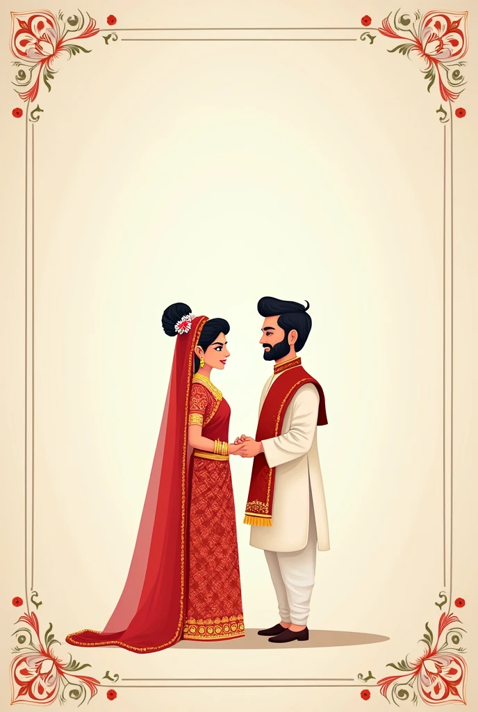 Wedding card ,simple ,elegant ,bengali wedding ,Ankan and Sudakshina