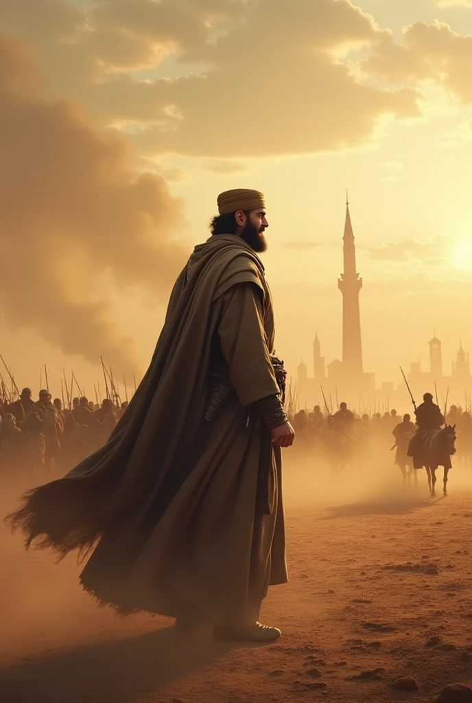 Hazrat Imam Hussain Alone in Karbala in the front of yazid's army 