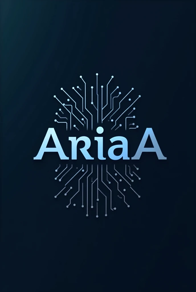 Create a logo for me with the name Aria, who works in the field of artificial intelligence and programming