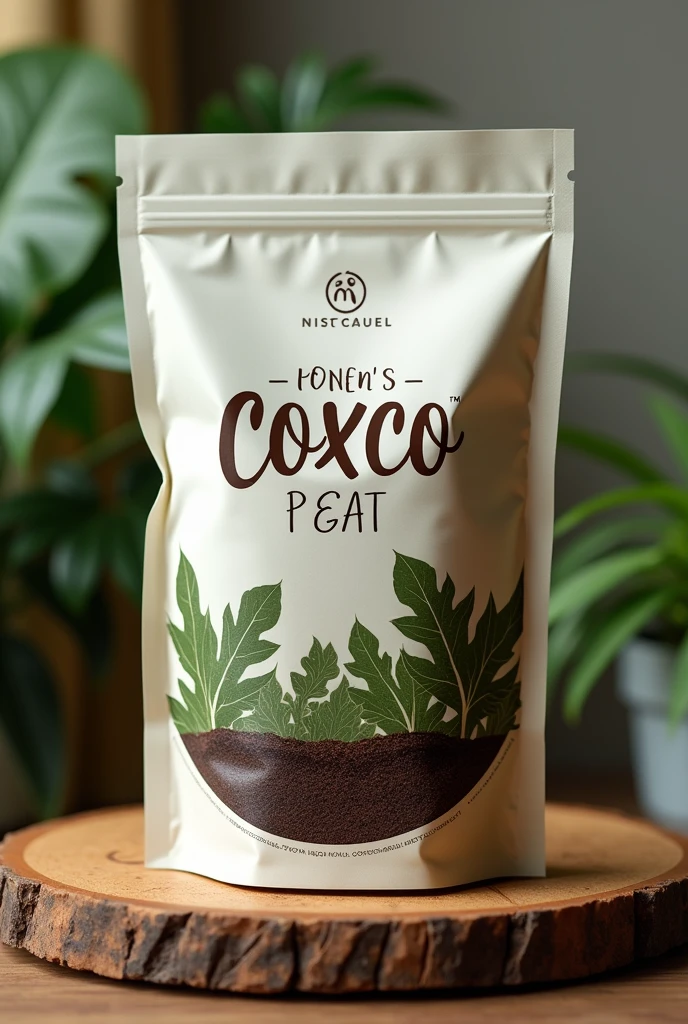 coco peat ziplock pack 1kg with logo design "llona's coxco peat"

