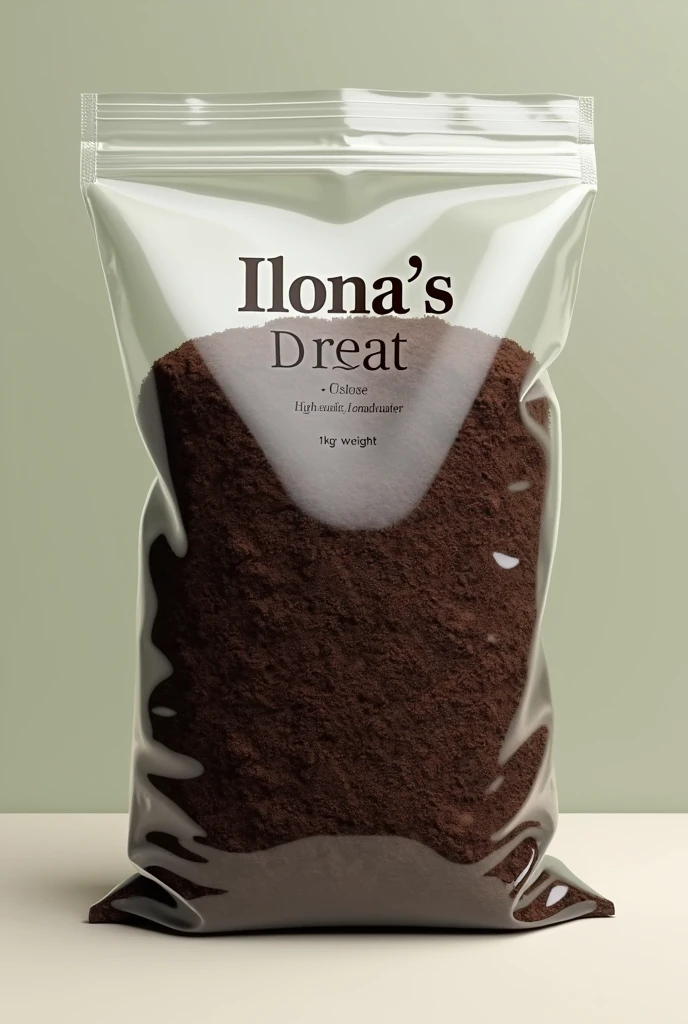 coco peat ziplock pack 1kg with logo design "llona's coco peat"