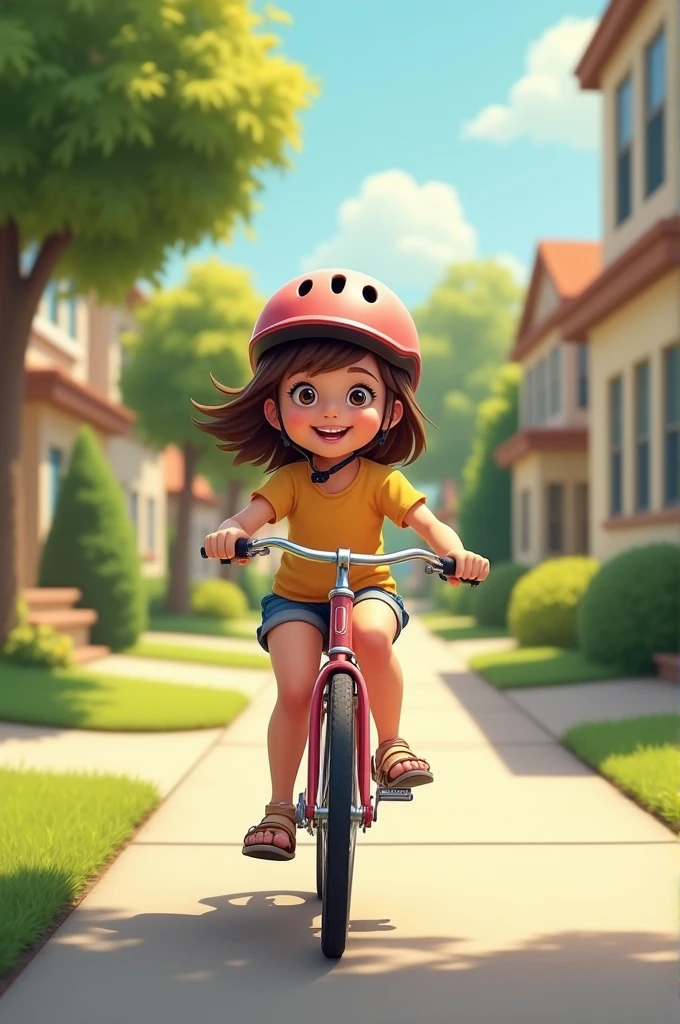 Girl rideing bike 