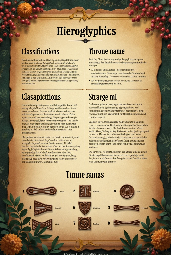 Design an attractive page layout to display information carried in the table below S/No.
hieroglypics
Classification of hieroglyphs
Interpretation in Igala language
Throne Name
Akpa anwoo (oloo olubo kate uma ami okolo jo)ajebo awoto…
English
The person that is groomed, strengthened for the cool shade is present for them the skilled one is here present.
Throne Name Variant
Akpa anwoo (oloo olubo kate uma, Egwemi jo)ajebo awoto…
English
The person that is groomed, strengthened for the cool shade is present for them, Egwemi is here present.