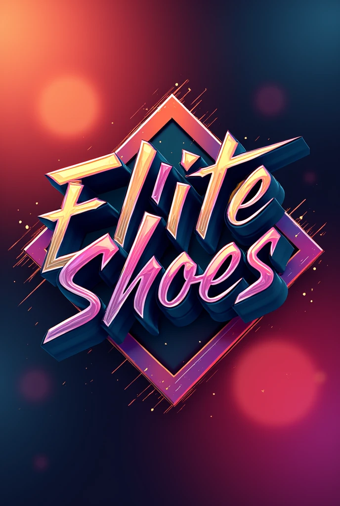 Create a designer logo called elite shoes with bright colors and fonts

