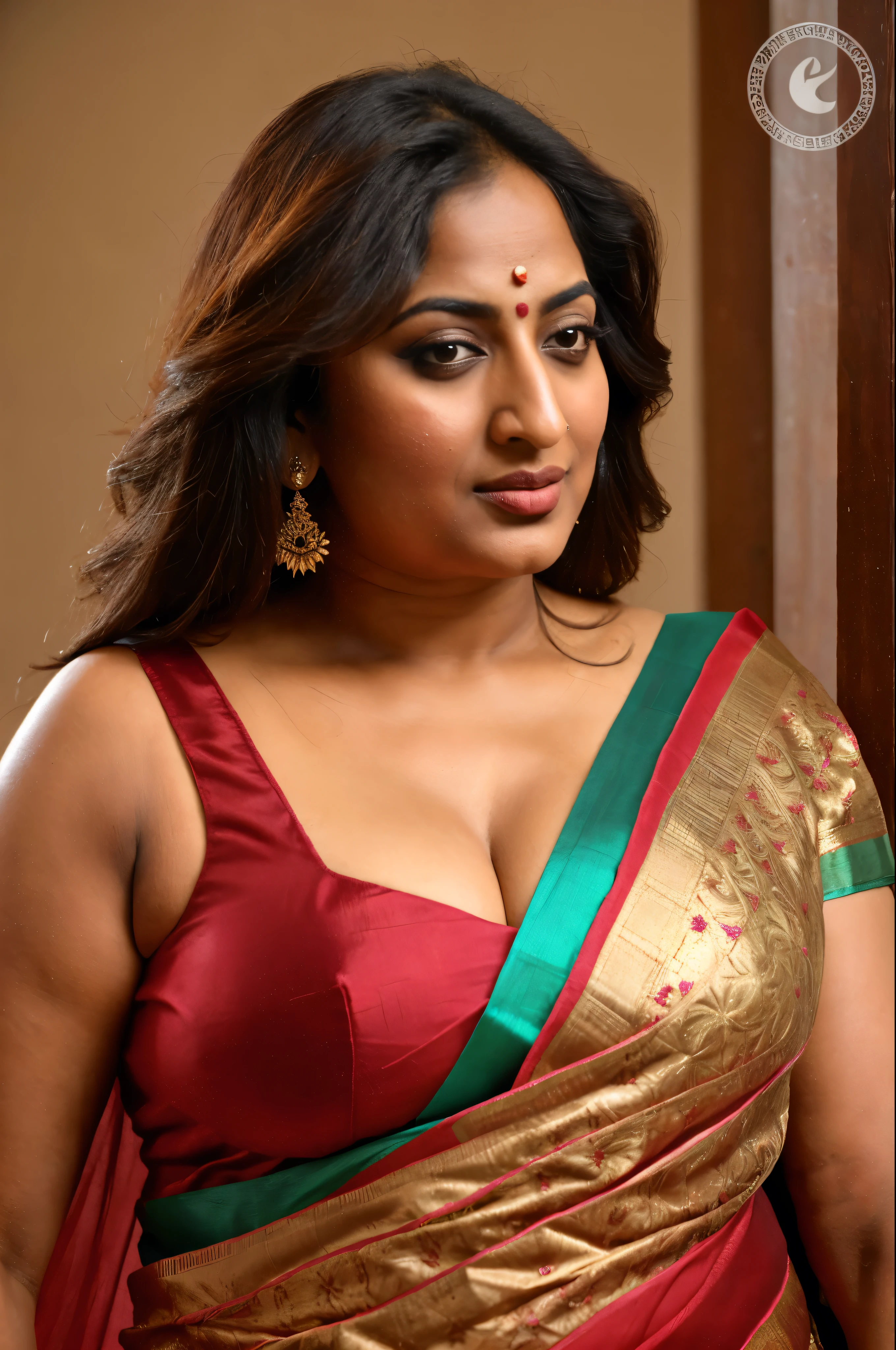 Realistic Representation of Savita bhabhi, sexy Savita aunty, tempting figure, busty aunty, goddess of lust, cougar lady, mommy, mommy figure, bulky figure, big milkers, deep cleavage, juicy fleshy figure, heavy bust, heavy hips, doodhwali, sizzling hot, Nextdoor aunty bhabhi , unsatisfied housewife, chubby aunty, sweat, oiled body, irresistibly hot, inspired by famous Indian adult comics by amarshrostha, Foto RAW, photorealistic, photography, full body shot, 50 years old Woman, master shot, perfect eyes, goddess like beauty, pierced eyes, perfect thick chubby mallu Desi aunty bhabhi, Wearing a Stanapatta, a chest-band.Saree model, model Photography, Indian saree shoot, Indian traditional wear advertising photography, traditional wear brand shoot, face of Indian actress Sonakshi Sinha, masterpiece, realistic, realism, incredible details, pleasure, photorealism, detailed skin, skin pores, high contrast, photorealistic Artstation 8k HD digital art trend of high definition and detailed realistic skin texture, ultra detail, realistic skin texture, armature, best quality, ultra high definition, (photorealistic:1.4),, high resolution, detail, raw photo, sweat, Re sharp, by Lee Jefferies Nikon D850 Film Stock Photo 4 Kodak Portra 400 Camera F1.6 Lens Rich Color Ultra Real Realistic Realistic Textures Dramatic Lighting Unreal Engine Trending at Art Station Cinestill 800,(pele altamente detalhada: 1.2), 8k UHD, DSLR, soft-lighting, alta qualidade, grain of film, Fujifilm XT3,she didn't like to wear blouse or bra, intricate, she is happy to wear only saree, she hates blouse or bra, detailed hairy armpits, hyper realistic skin, skin pores, veins, wet body, premium ethnic jewellery, hyper realistic sweaty body, sweat, veins, short hairs on armpit, stubble armpits, hyper realistic hairy armpits, low waist saree, deep juicy navel, insane details, stretchmarks,moles on breast, freckles 0.1, sensual desire, erotic fantasy, busy housewife,very busy in house chores, kaamwali aunty,