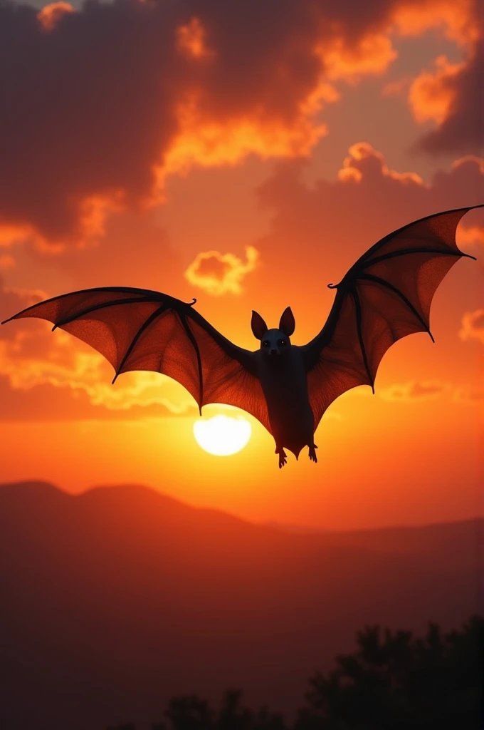 A bat in sunset
