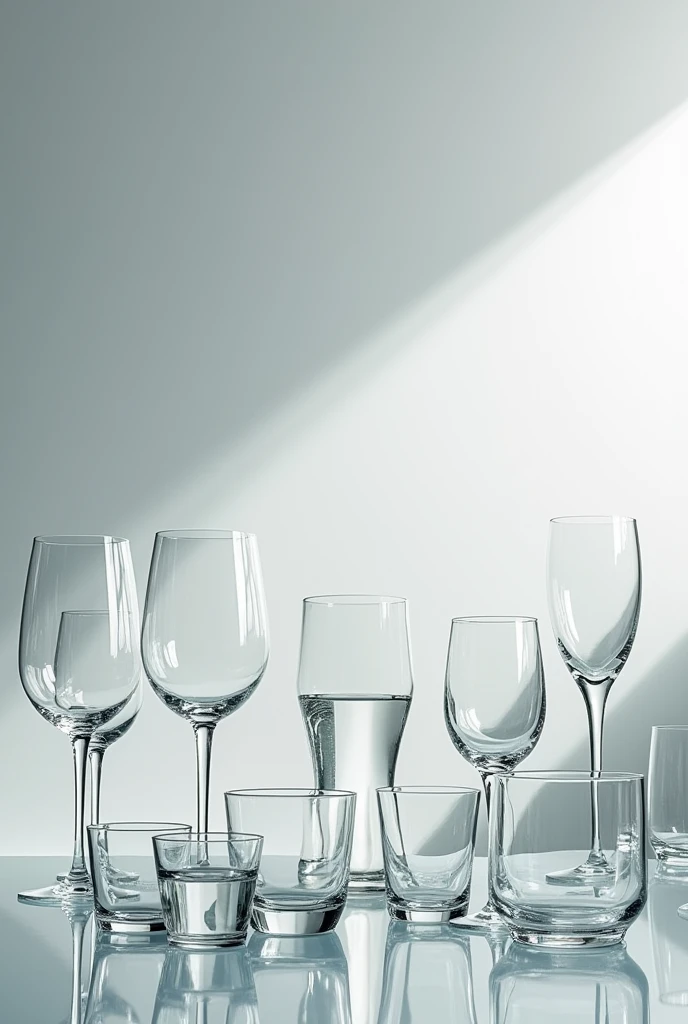 many many glasses。
