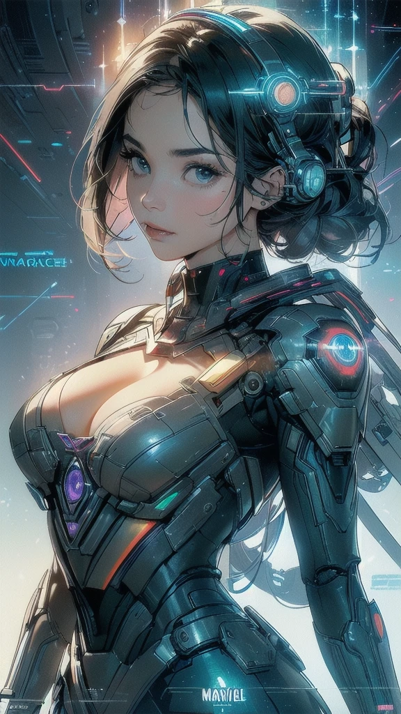 (((masterpiece, highest quality))),(((solo:1.2))),(((1girl:1.2))),32k wallpaper, very detailed, poster, vintage science fiction,(((((geometric cinematic movie poster))))), ((((bauhaus)))),(((abstract))),((((mid century modern)))),(((((portfolio))))),(((((Close-up))))),(((((bust up))))),((((more various angle)))),(((highlight))),(((complete. detailed face))),(((Extremely talented))),(((most complecated machine))),(((Overall colorfully))),((((((Absolutely simple background)))))),(((((detailed futuristic machine))))),(((Cleavage))),(((marvel super heroes))),(((rainbow color scheme)))