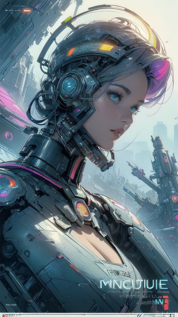 (((masterpiece, highest quality))),(((solo:1.2))),(((1girl:1.2))),32k wallpaper, very detailed, poster, vintage science fiction,(((((geometric cinematic movie poster))))), ((((bauhaus)))),(((abstract))),((((mid century modern)))),(((((portfolio))))),(((((Close-up))))),(((((bust up))))),((((more various angle)))),(((highlight))),(((complete. detailed face))),(((Extremely talented))),(((most complecated machine))),(((Overall colorfully))),((((((Absolutely simple background)))))),(((((detailed futuristic machine))))),(((Cleavage))),(((marvel super heroes))),(((rainbow color scheme)))