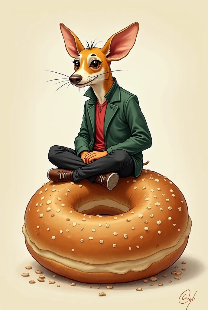 Egor Drochin on a bagel