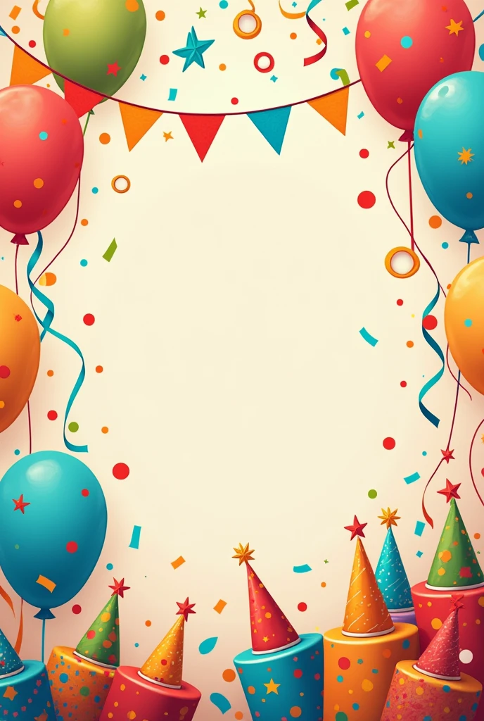 A greetings card fir Intivting relatives to party of birthday title in tho top - birthday party