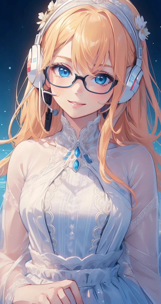 ((highest quality)), ((masterpiece)), (Get used to it), Perfect Face, masterpiece、highest quality、High resolution、High quality picture、8k, 1 woman、Bright skin,black and white clothes close up, close up white line lips high neck、Delicate eye expression、Yellow pink hair、Long haired girl, wearing bright white bear ear headset,wearing thin glasses,
Perfect Line Drawing, Beautiful line art, Beautiful Ocean Blue Eyes, Beautiful face with attention to detail, (Sweet Smile), charm, Innocent, Side view, (Face with perfect details), (Beautiful Hands) Photorealistic Drawing,